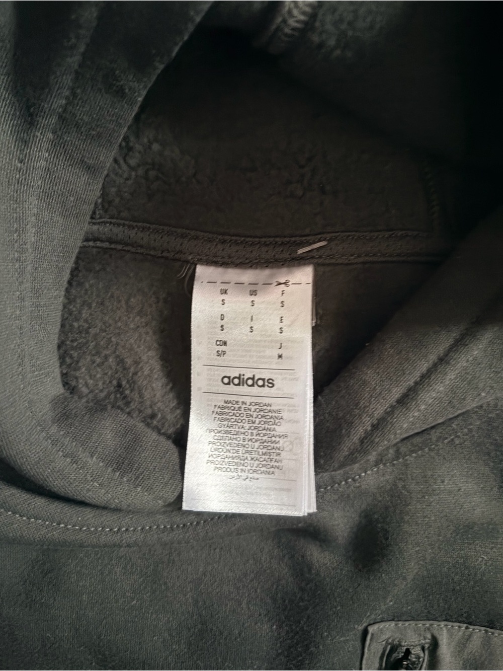 adidas Grey Zip-Pocket Pullover Hoodie - Picture 5 of 5